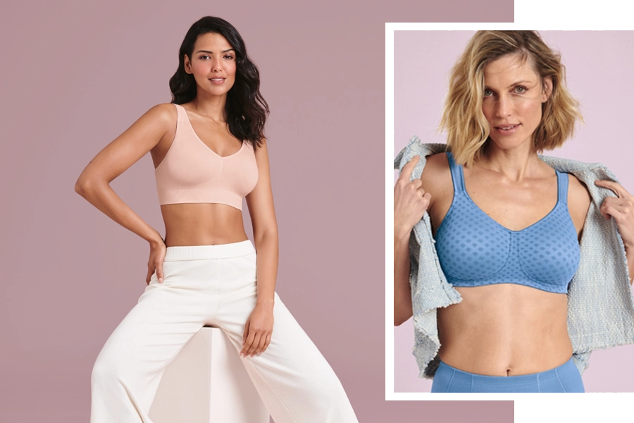 two women showcasing mastectomy bras